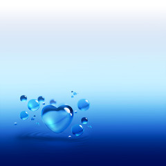 blue water drops