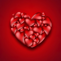 red hearts