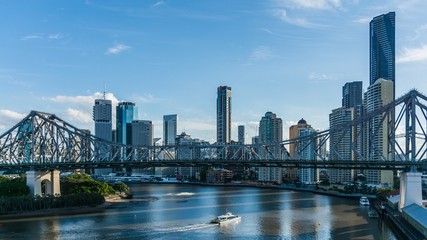  skyline of Brisbane at daytime - obrazy, fototapety, plakaty