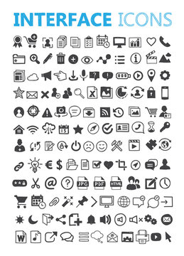 Hand drawn vector interface icons