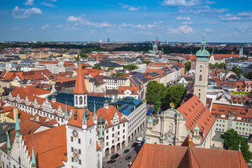Naklejka na ściany i meble Munich city skyline - Munich - Germany