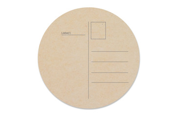 Bierdeckel als Postkarte