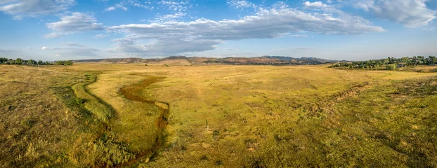 Foto op Plexiglas prairie at Colorado foothills - aerial panorama © MarekPhotoDesign.com