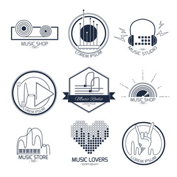 Music logos and signs