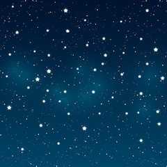Shiny stars on night sky background 