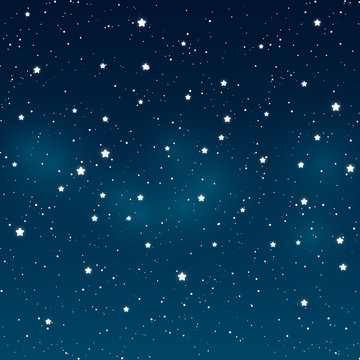 Shiny stars on night sky background 