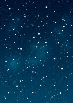Shiny stars on night sky background 