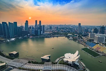 Zelfklevend Fotobehang Singapore city skyline © Noppasinw
