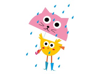 sowa,deszcz,pióro,parasolka,parasol