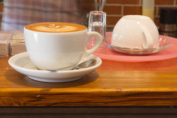 A cup of Hot coffee late