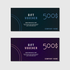 Voucher Template with Premium Minimal Style Pattern