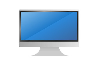 Computer flat vector monitor
