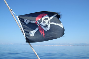 Flaga piratów - obrazy, fototapety, plakaty