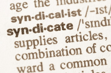 Dictionary definition of word syndicate