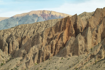 View of curious mountains shapes in 