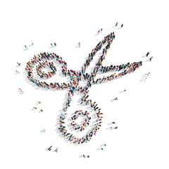 people  shape  scissors cartoon
