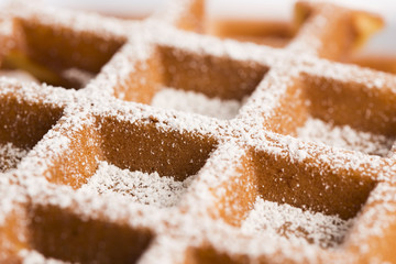 Waffles with sugar