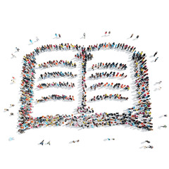 group  people  shape  book cartoon