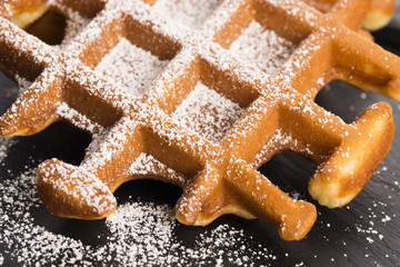 Waffles with sugar