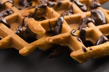 waffles with chocolate