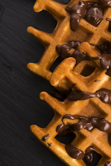 waffles with chocolate