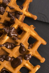waffles with chocolate