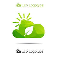 Ecology logo or icon, nature logotype, air symbol