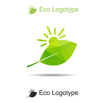 Ecology logotype, icon and nature symbol