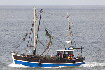 Krabbenkutter auf der Elbe bei Cuxhaven