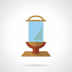 Obraz premium Glass billboard flat vector icon