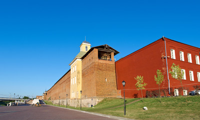 city walls and towers of the ancient fortress