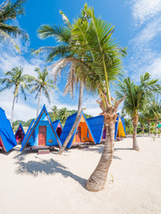 Fototapeta premium Tropical resort panorama in Koh Samui