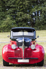 American vintage car, close-up of Dodge front detail