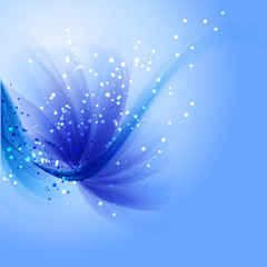 Vector background with blue flower