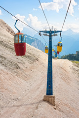 Cable car iun the Dolomites