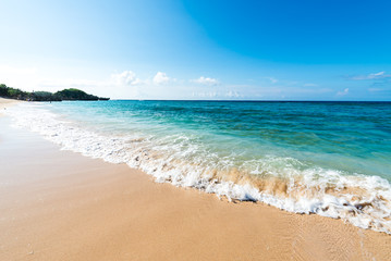 Fototapeta premium Sea, wave, landscape. Okinawa, Japan, Asia.