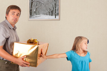 refused gift, shocked father
