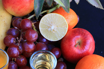 Mix fruit and juice