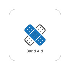 Band Aid and Medical Services Icon. Flat Design.