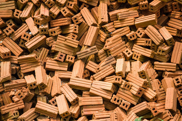 Fototapeta premium The bricks for house building