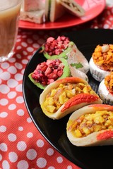 Indian desserts with milk tea