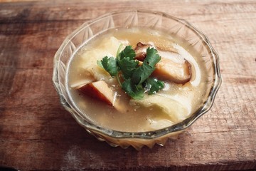 Chinese soup or fish maw soup