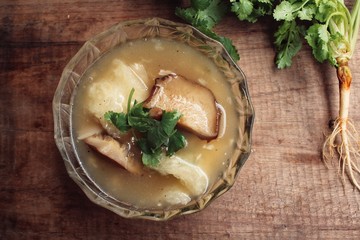 Chinese soup or fish maw soup