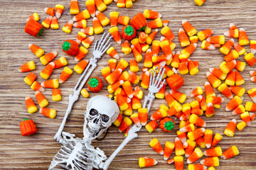 Halloween candy background