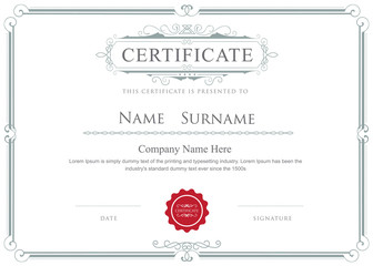 Certificate border vector elegant flourishes template