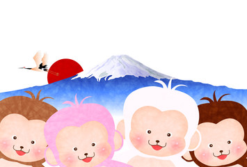 申　富士山　年賀状