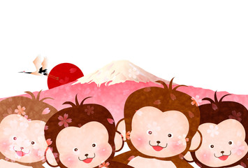 申　富士山　年賀状