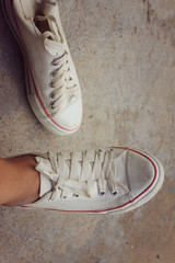 White sneakers