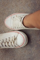 White sneakers