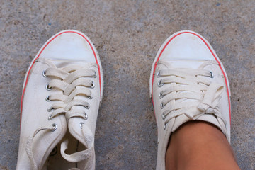 White sneakers